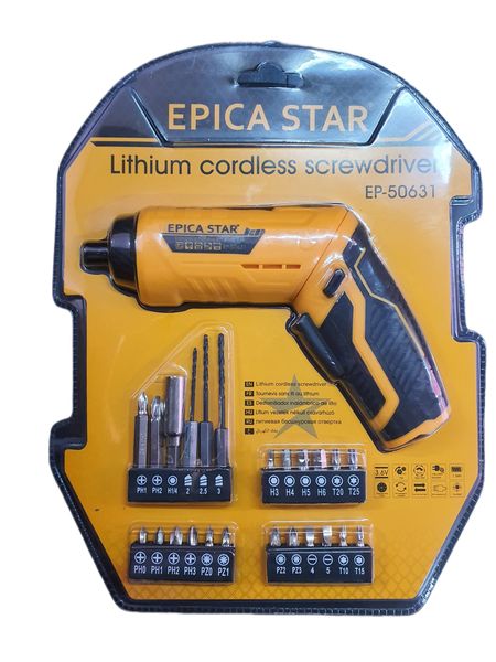 Epica Star Lithium Cordless Screwdriver Set - 25 Piece
