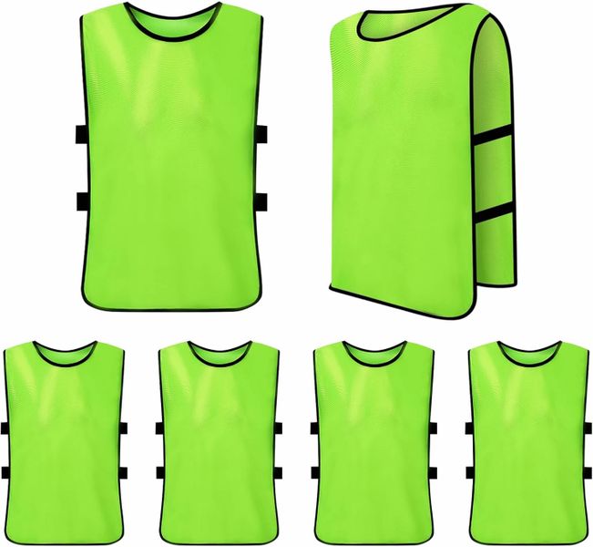 6 Pack Training Vests Adults, Team Practice Jersey, Sports Pinnies