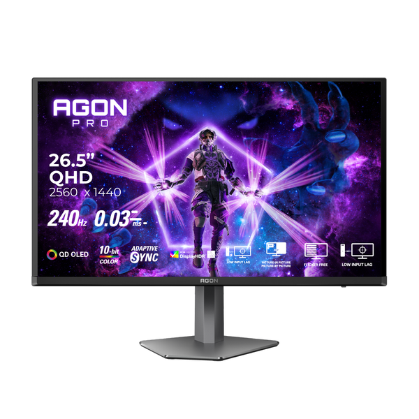 AOC AGON Pro AG276QZD2 26.5 QD-OLED QHD 240Hz Gaming Monitor