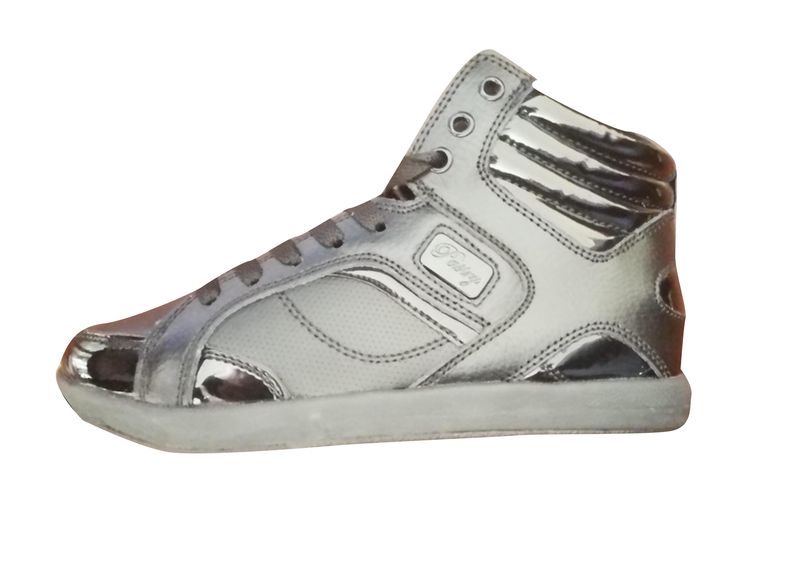 Pastry White &amp; Silver Sweet Court Hi-Top Dance Sneakers