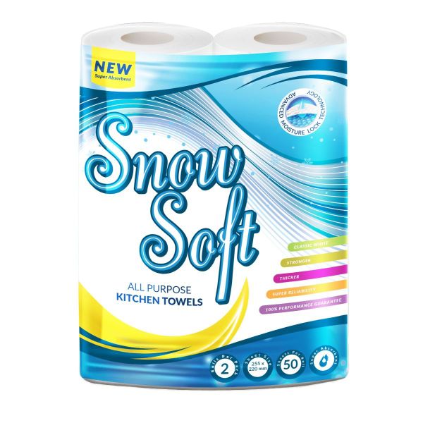 Kitchen Towel Snow Soft 2 Ply 50 Sheets x 24 Rolls