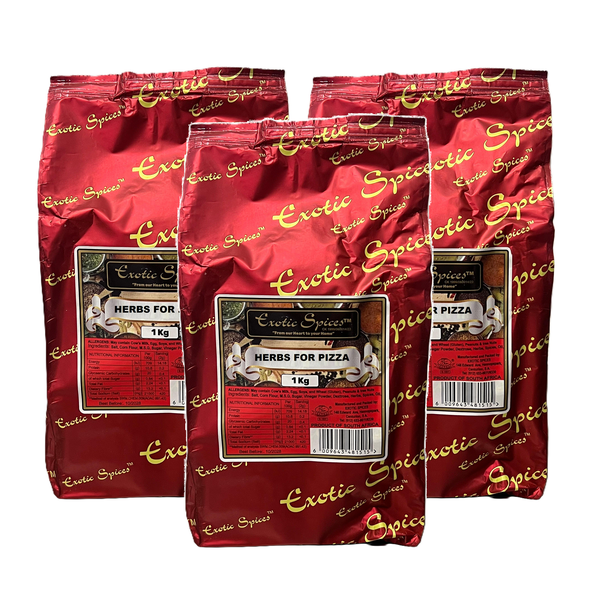 Exotic Spices Herbs For Pizza - 3 Pack