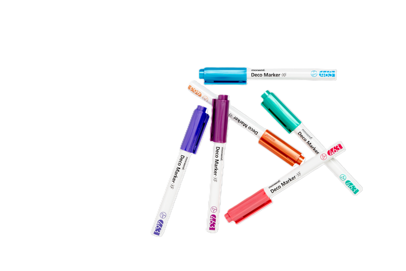 MONAMI Acrylic Deco Markers 460 - 2mm Nib (Pack of 6) Metallic