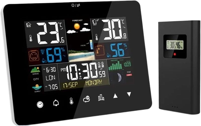 Multifunction Weather Station Alarm Clock Thermometer Hygrometer