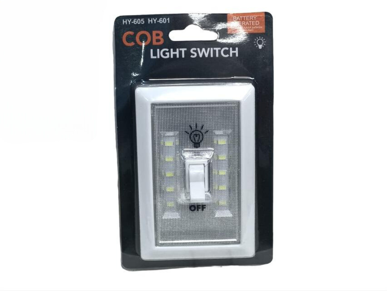 Super Bright COB Battery Operated LED Cordless Switch Light 3 Pack