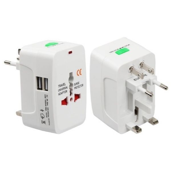 Universal Worldwide Travel Wall Charger AC Power PLUG With 2 USB