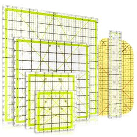Craft Multifunctional Square Acrylic Quilting Fabric Cutting Ruler Set ...