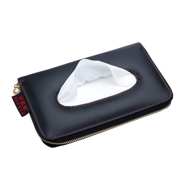 PU Leather Car Tissues Case Dispenser