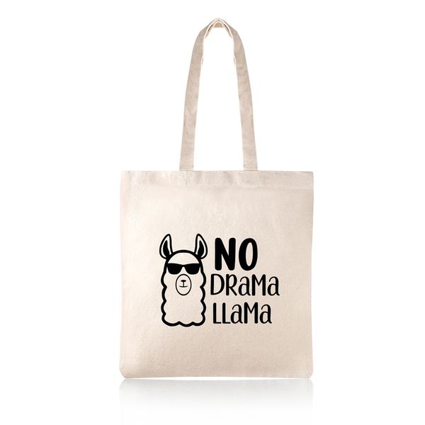 No Drama Llama Cotton Shopper Tote Bag