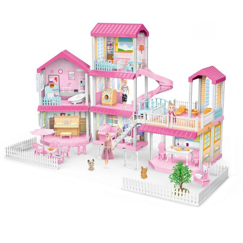 Large Dollhouse with Furniture, Educational House Building Toy (B4863