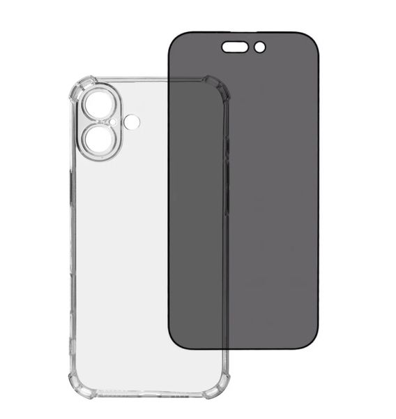 Clear Cover &amp; Privacy Glass Combo Compatible with Samsung Galaxy S24 Plus