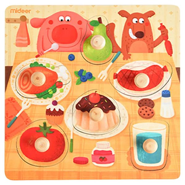 Mideer Wooden Peg Puzzle - Dinner Time