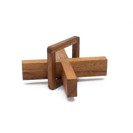 Wooden puzzle best sale x and square