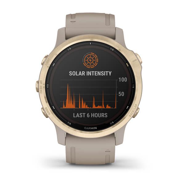 Garmin Fenix 6S Pro Solar - Gold with Sand Band