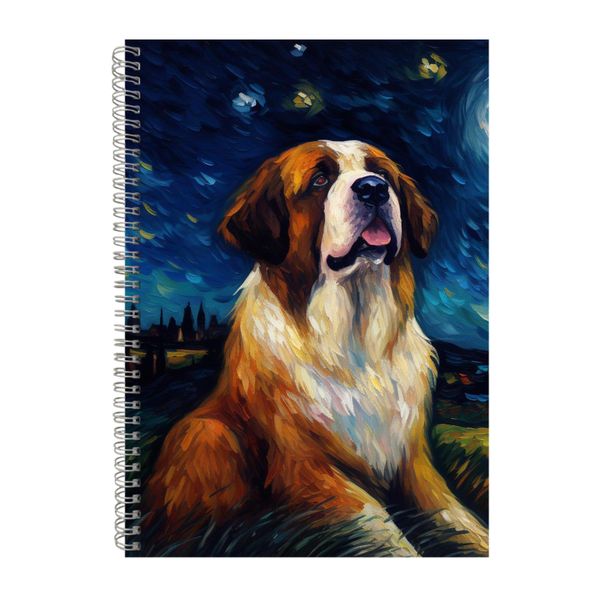 SAINT BERNARD Starry Night Notebook Animal Gift Idea Notepad Pad 115