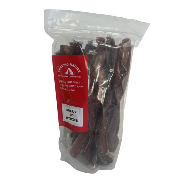 Craving Nature 100% Natural Dehydrated Bully Stick Dog Treats (600g)