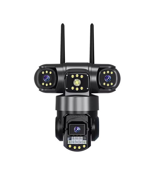 3-Lens Security 4G Camera With Two-Voice Way black V380
