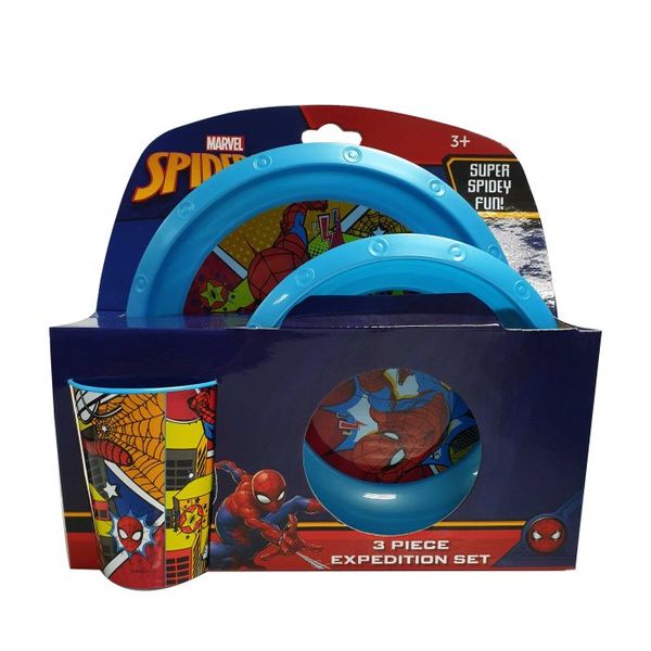 Spiderman Arachnid Grid 3 Pieces Kids Microwavable Set