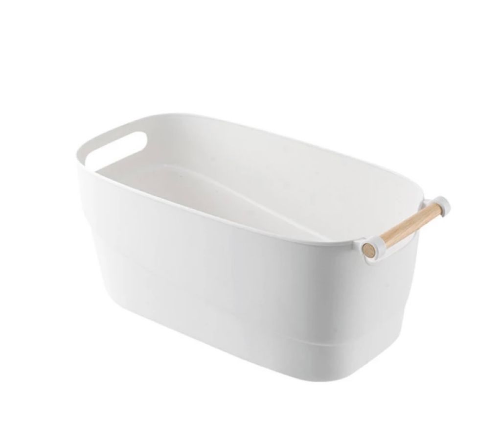 Storage Tub ,Basket ,Container with Wooden Handle 6L Medium Buy