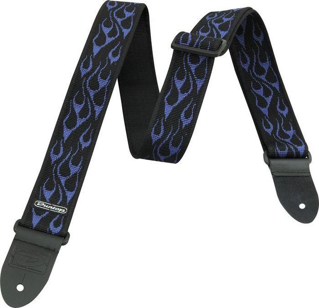 Dunlop Guitar Strap Blue Flames