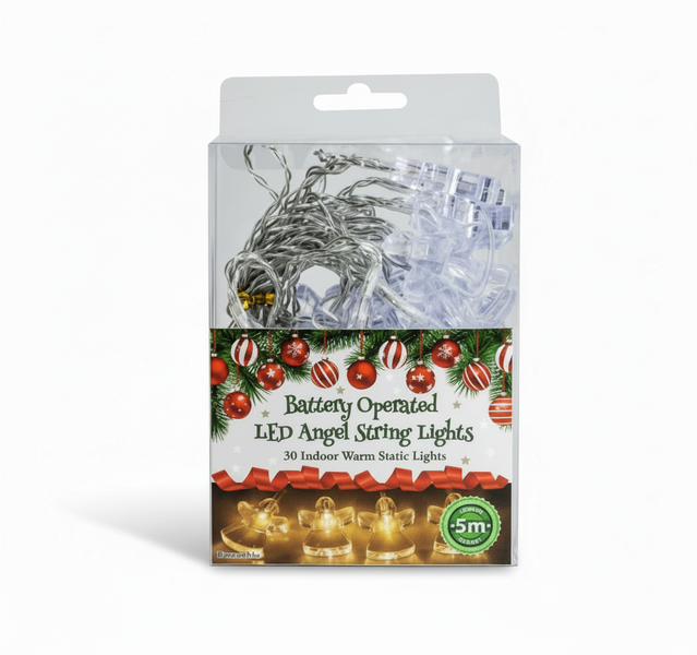 Warm White 30 LED Battery-Operated Xmas Lights - 5m String
