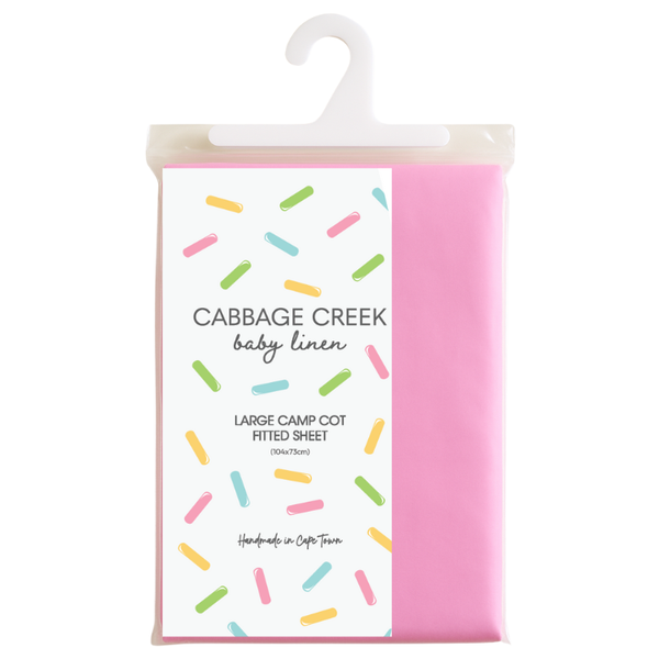 Cabbage Creek - Large Camp Cot Fitted Sheet - Pink