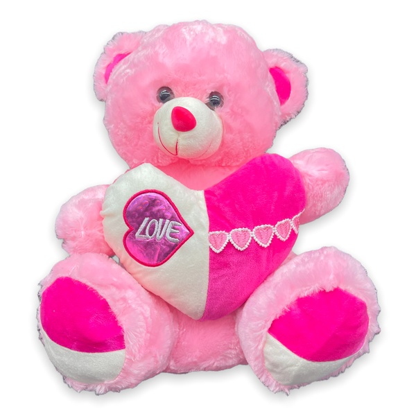 Toys and Beyond - Large Pink Love Bear - Teddy Bear Plush Toy