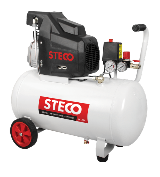 Steco Sc-1524 24l Air Compressor 2hp