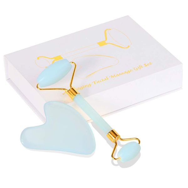 Anti Aging Facial Massage Gift Set Light Blue