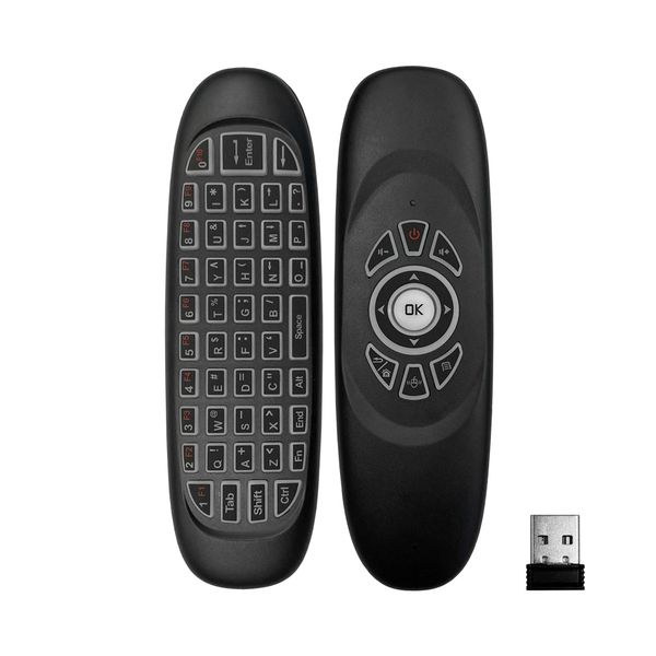 Smart Remote Air mouse2.4G, rechargeable, keyboard, RGB 7 Backlight B3534