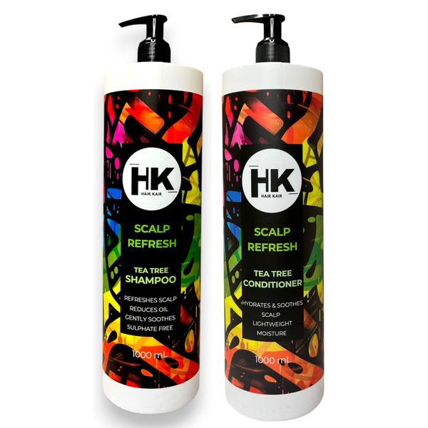 HK Scalp Refresh Tea Tree Shampoo &amp; Conditioner 1000ml Duo - Sulphate Free