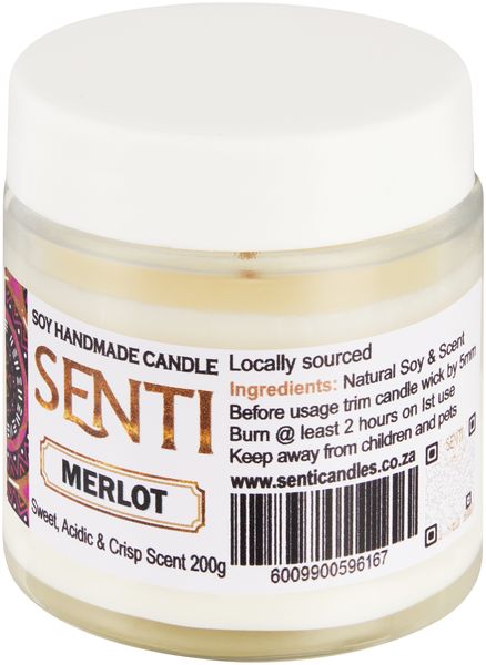 Senti Handmade Soy Candle - Merlot 200g