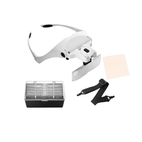 Head Magnifier Glasses for Reading, Jewelry Loupe, Electronic Watch Repair
