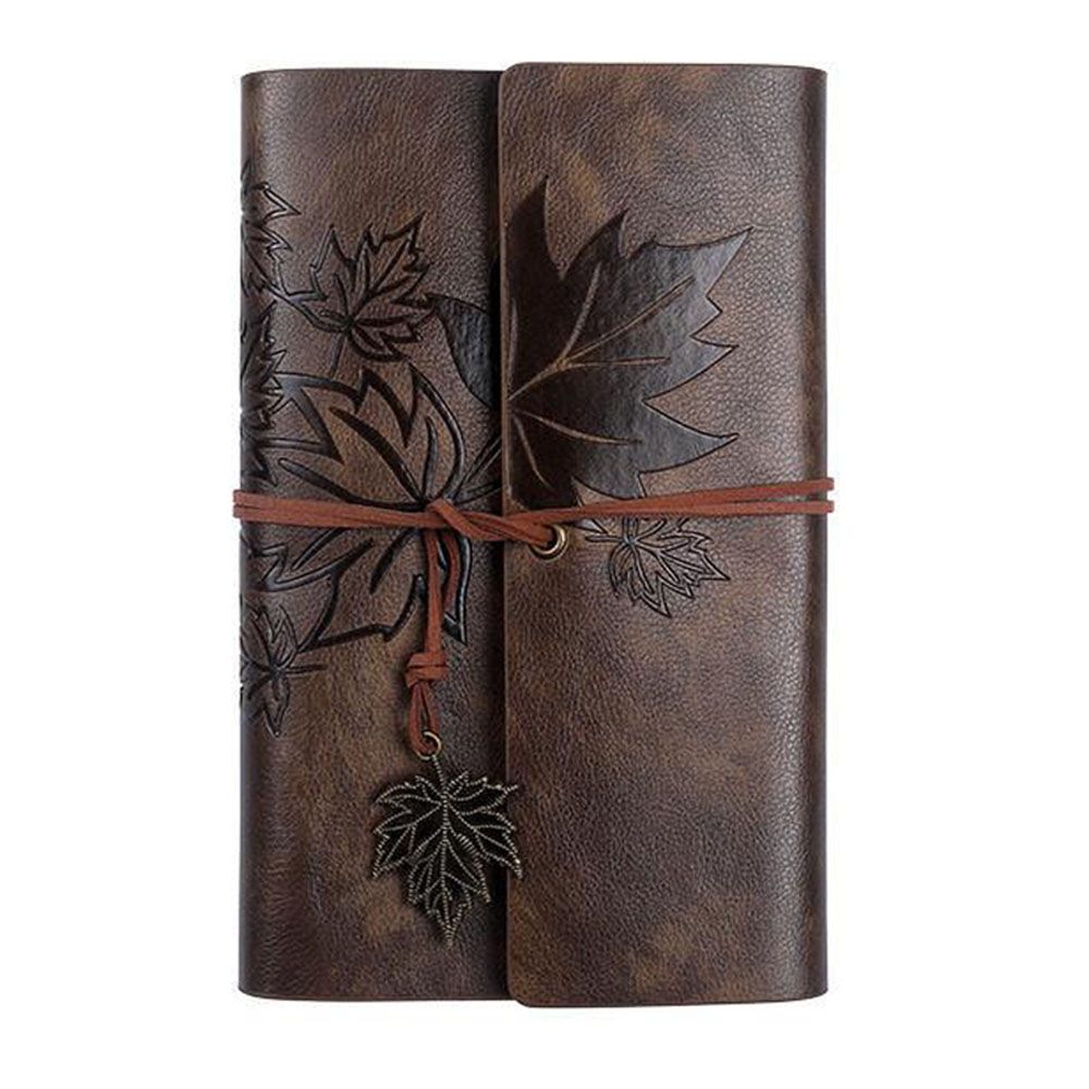 La Laila Refillable Journal Notebook A6-Plain Coffee Brown Pages-80 ...