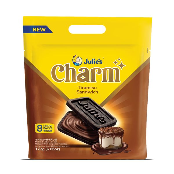 Julie's Charm Tiramisu Cream Tea And Coffee Biscuit 172grm