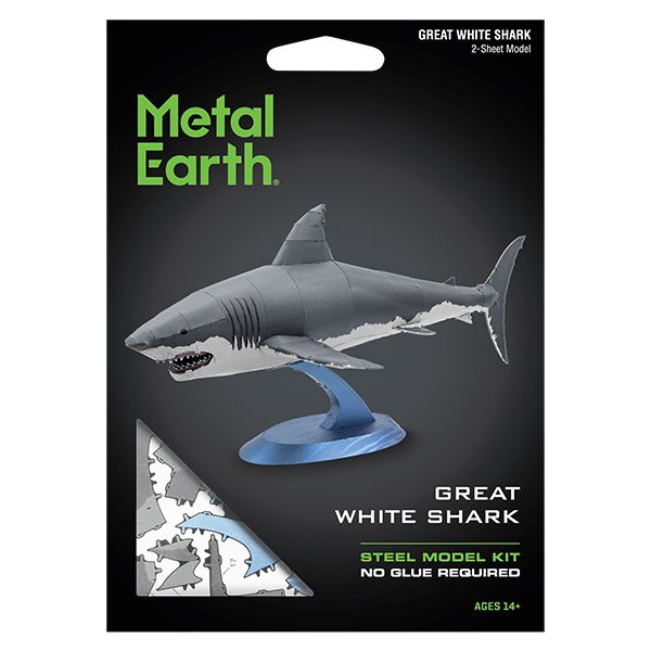 Fascinations Metal Earth -The Great White Shark -3D Steel Metal Model Kit