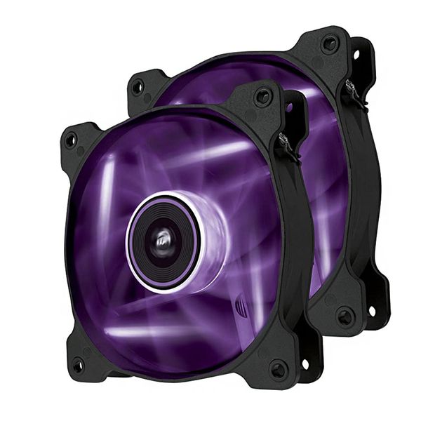 Air Series SP120 LED Purple High Static Pressure 120mm Fan Twin Pack