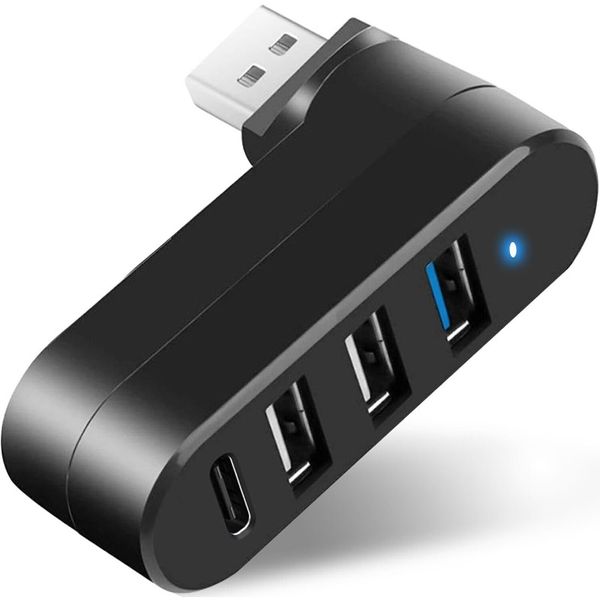 Plugable USB 3.0 Hub,180 Degree Rotatable USB Splitter for Laptop
