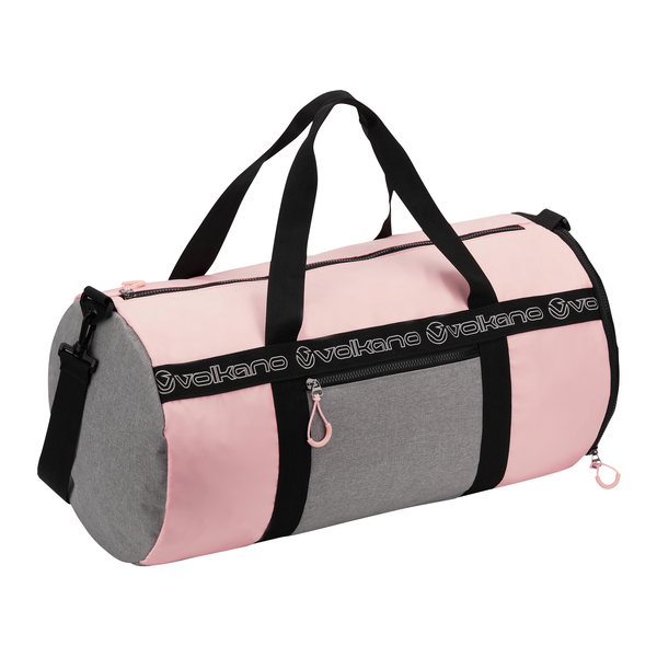 Volkano Image Series Womens Duffel Bag for Women - Pink/Grey