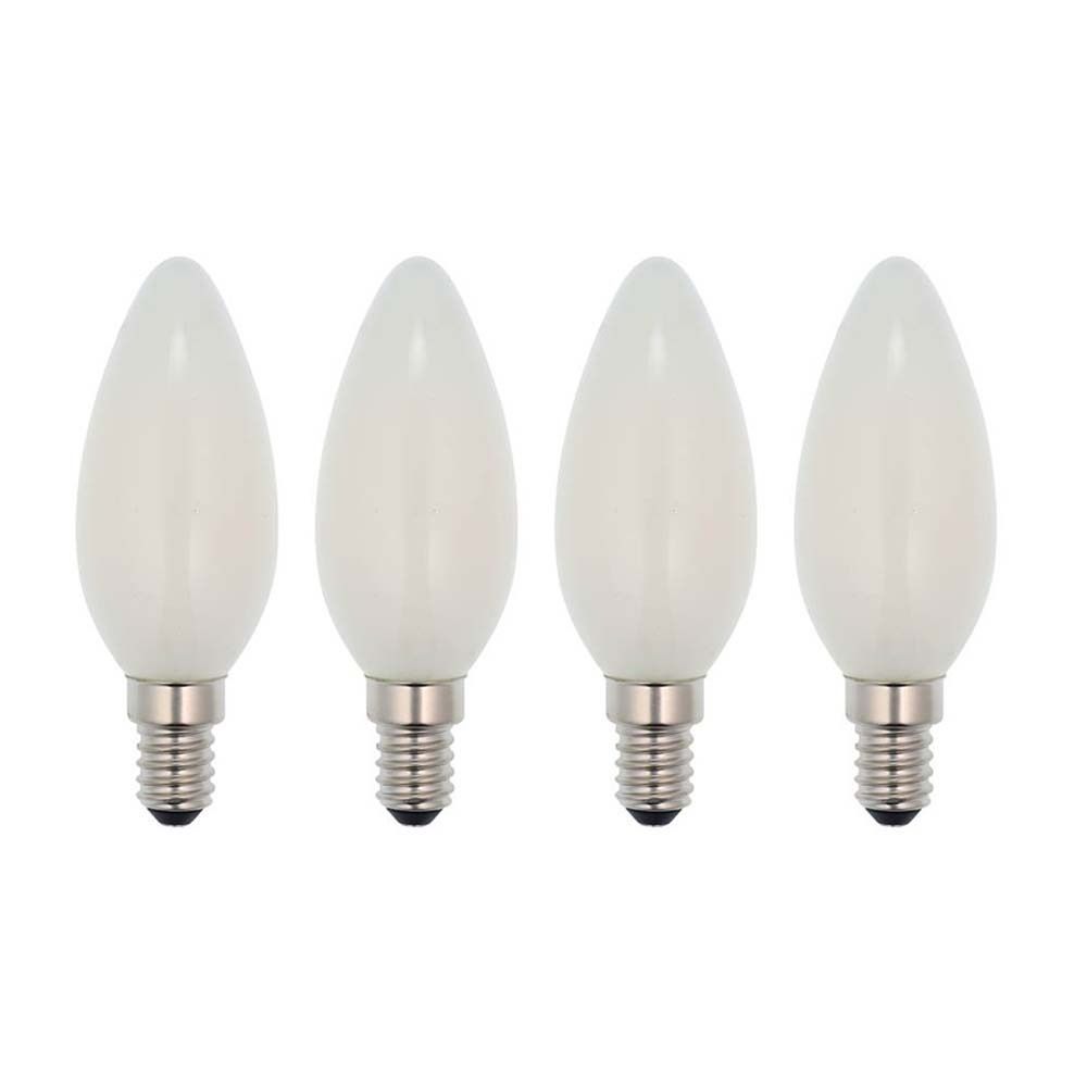 Vito Ledisone-2 Soft Fully Glass C35 4W-E14/4000K Cool White-Set of 4 ...