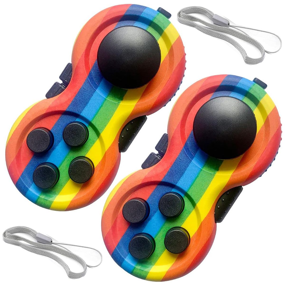 Fidget Toy Game Rubberized Classic Controller 8 Functions Fidget Pad ...