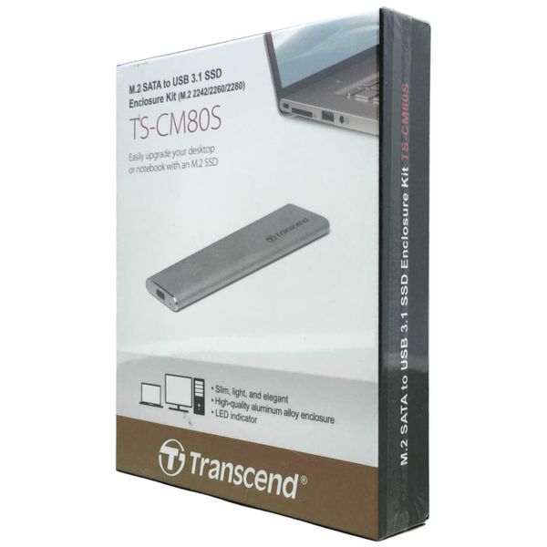 Transcend CM80 M.2 SATA SSD USB 3.1 Enclosure Kit