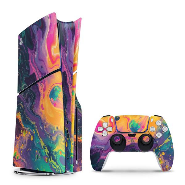 Decal Skin Compatible with PS5 Slim (Disc) - Acrylic Splash (Decal Only)
