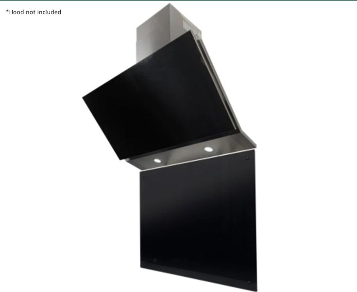 Falco 60cm Black Glass Splash Back- SB-BG60