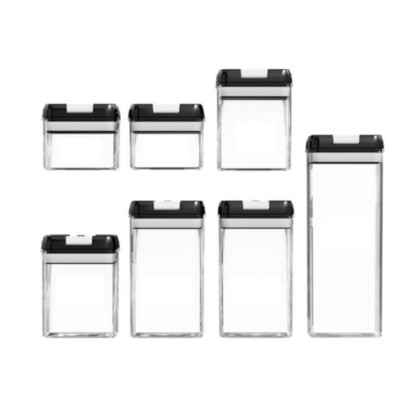 7 Piece Air-Tight Sealed Stackable Food Storage Containers Set