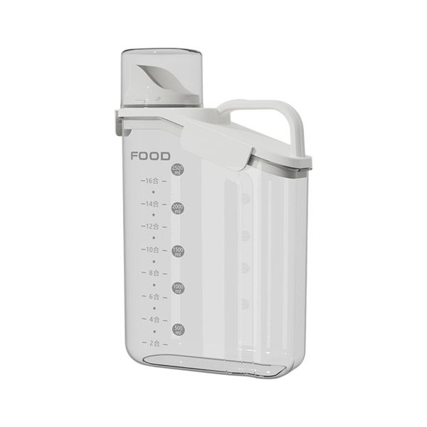 2500ml Food Storage Container with Handle and Pour Spout - Transparent