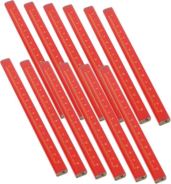 50pcs Heavy Duty Carpenter Pencils with Scale Marking Tools