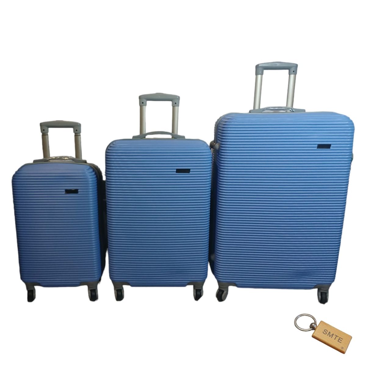 Smte- 3-Piece Luggage Set- Sky Blue +Smte Keyring