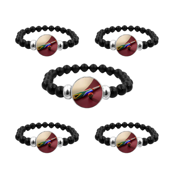 5PK Cricket South Africa Snap Bracelet Souvenir Novelty Gifting