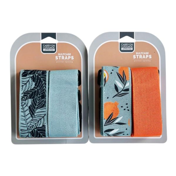 Luggage Straps - 2 Piece Adjustable Travel Belt Set